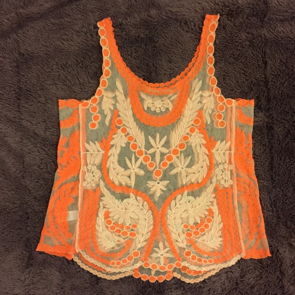 Lace Orange and Cream Cover